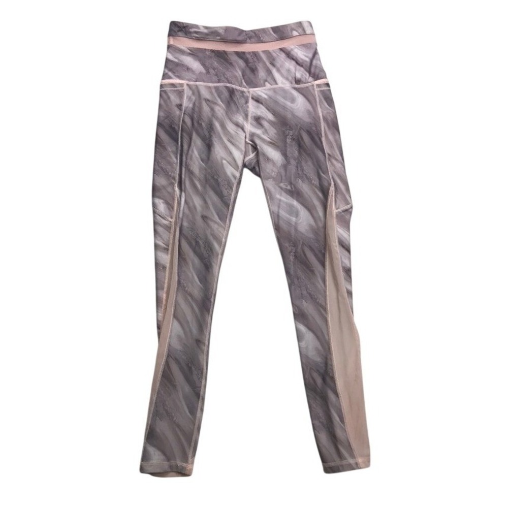 Calia Energize Mid Rise 7/8 Leggings Grey Pink Marble Mesh XS NEW